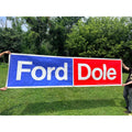 Vintage 1976 Gerald Ford And Bob Dole Presidential Campaign Banner Sign Original