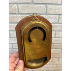 Vintage Vernco Gunstock Gifts Solid Walnut Weather Gauge Meekin-Flaherty Co. Fond du Lac, WI The Vernon Company