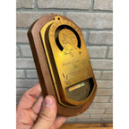 Vintage Vernco Gunstock Gifts Solid Walnut Weather Gauge Meekin-Flaherty Co. Fond du Lac, WI The Vernon Company