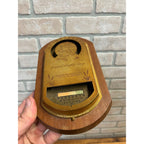 Vintage Vernco Gunstock Gifts Solid Walnut Weather Gauge Meekin-Flaherty Co. Fond du Lac, WI The Vernon Company