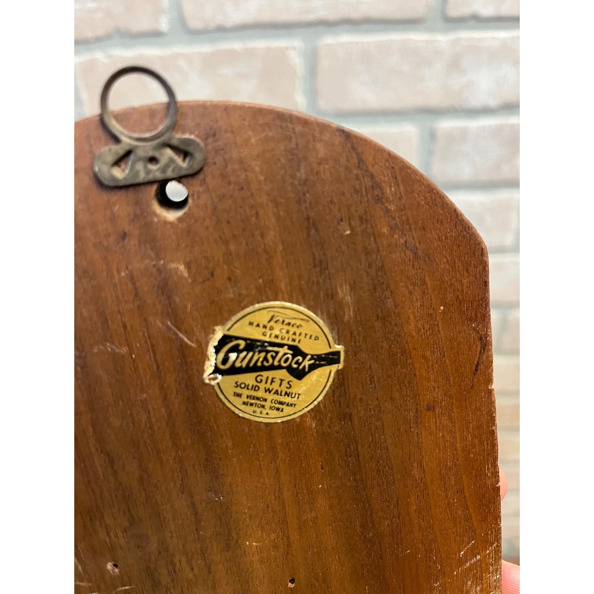 Vintage Vernco Gunstock Gifts Solid Walnut Weather Gauge Meekin-Flaherty Co. Fond du Lac, WI The Vernon Company