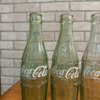 (4) Coca Cola 10oz Hobbyskirt Glass Bottles New Orleans Memphis Brenham Savannah