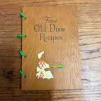 Vintage 1965 Fine Old Dixie Recipes Southern Cook Book Wood Covers Culinary Arts