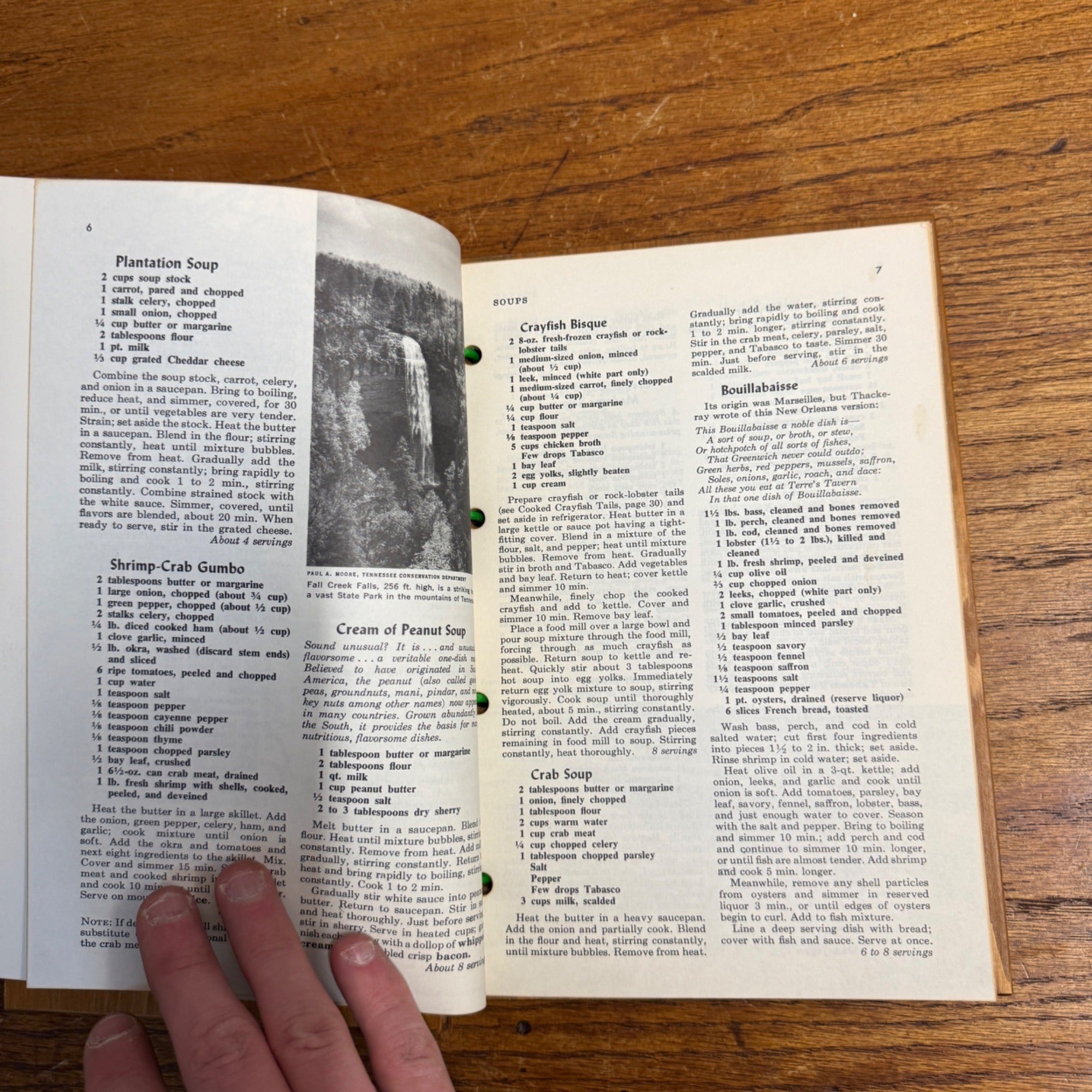 Vintage 1965 Fine Old Dixie Recipes Southern Cook Book Wood Covers Culinary Arts