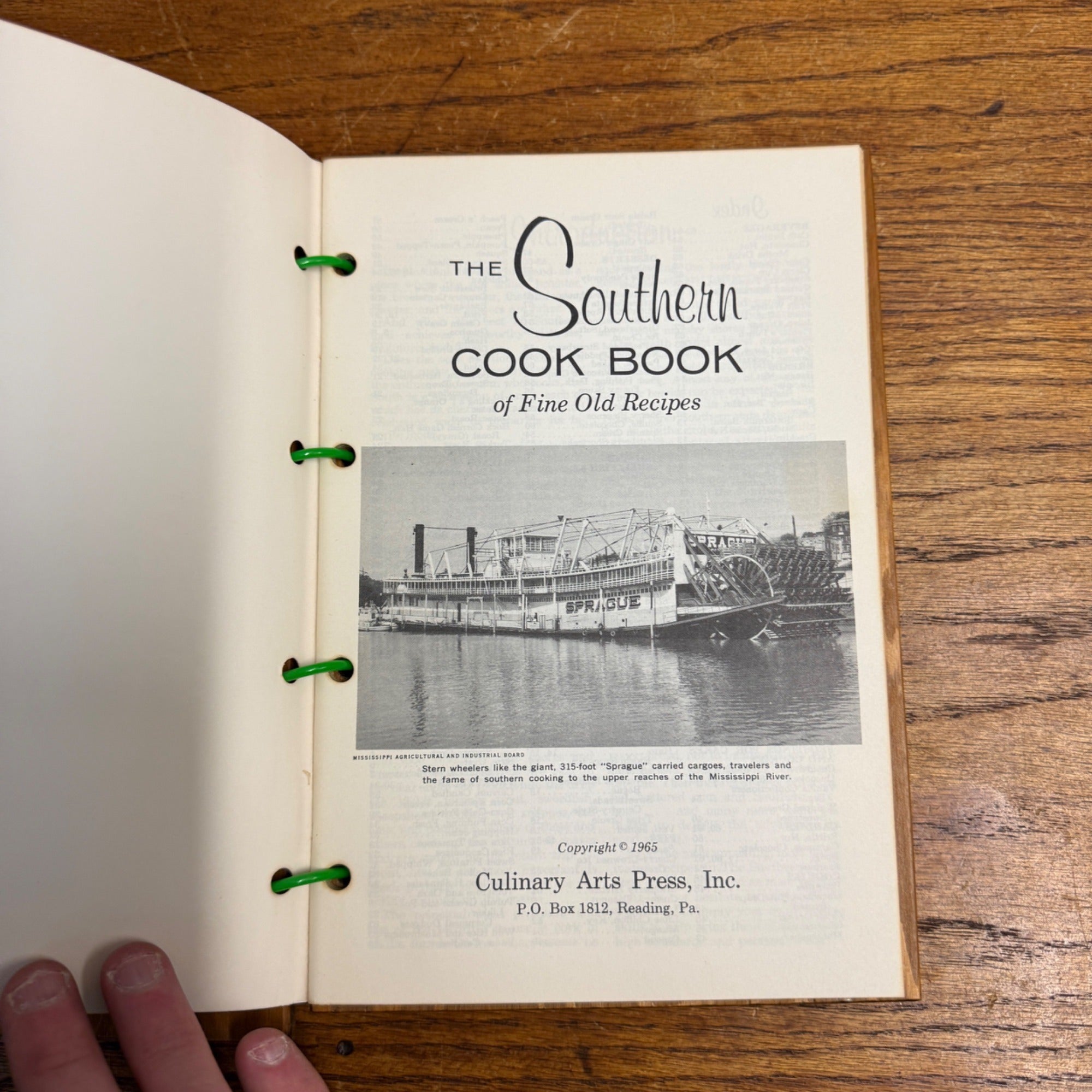 Vintage 1965 Fine Old Dixie Recipes Southern Cook Book Wood Covers Culinary Arts