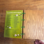 Vintage 1965 Fine Old Dixie Recipes Southern Cook Book Wood Covers Culinary Arts