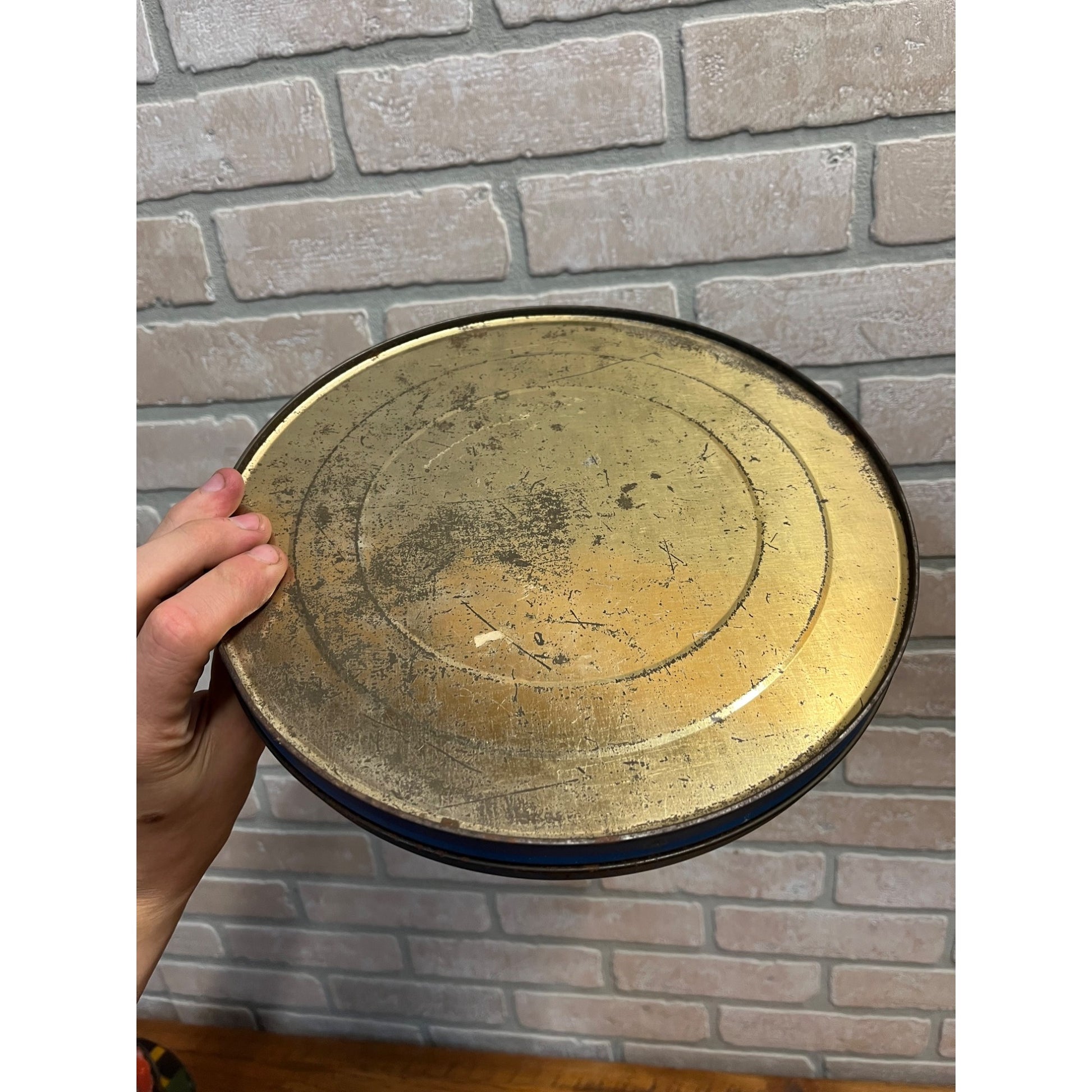 Vintage 1930s Queen Anne Candy Art Deco Nouveau Container Tin Advertising Litho