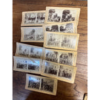 Antique 1900s Stereoscope Stereoviewer Card Viewer w/ 50 Photograph Cards