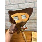 Antique 1900s Stereoscope Stereoviewer Card Viewer w/ 50 Photograph Cards