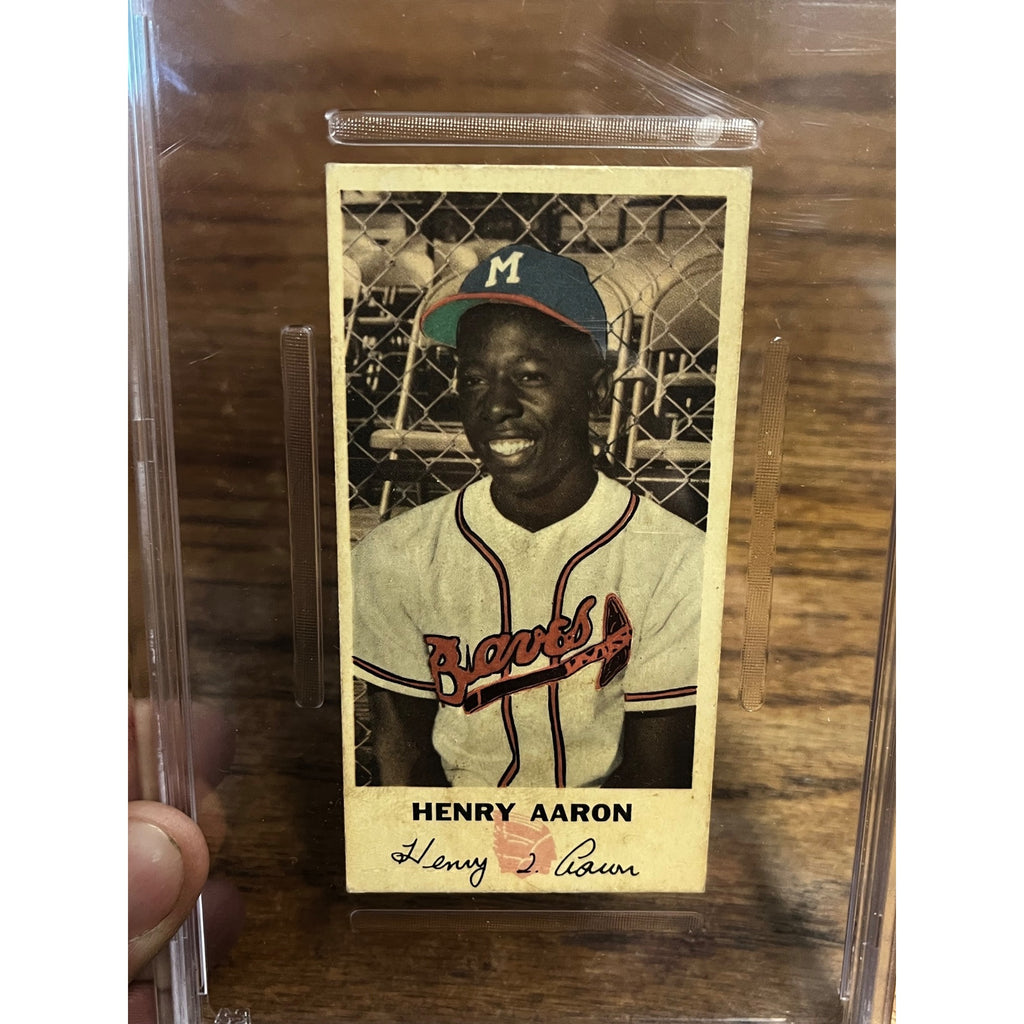 1954 Johnston Cookies Henry Hank Aaron -- #5 Milwaukee Braves -- PSA 4.5 VG-EX+