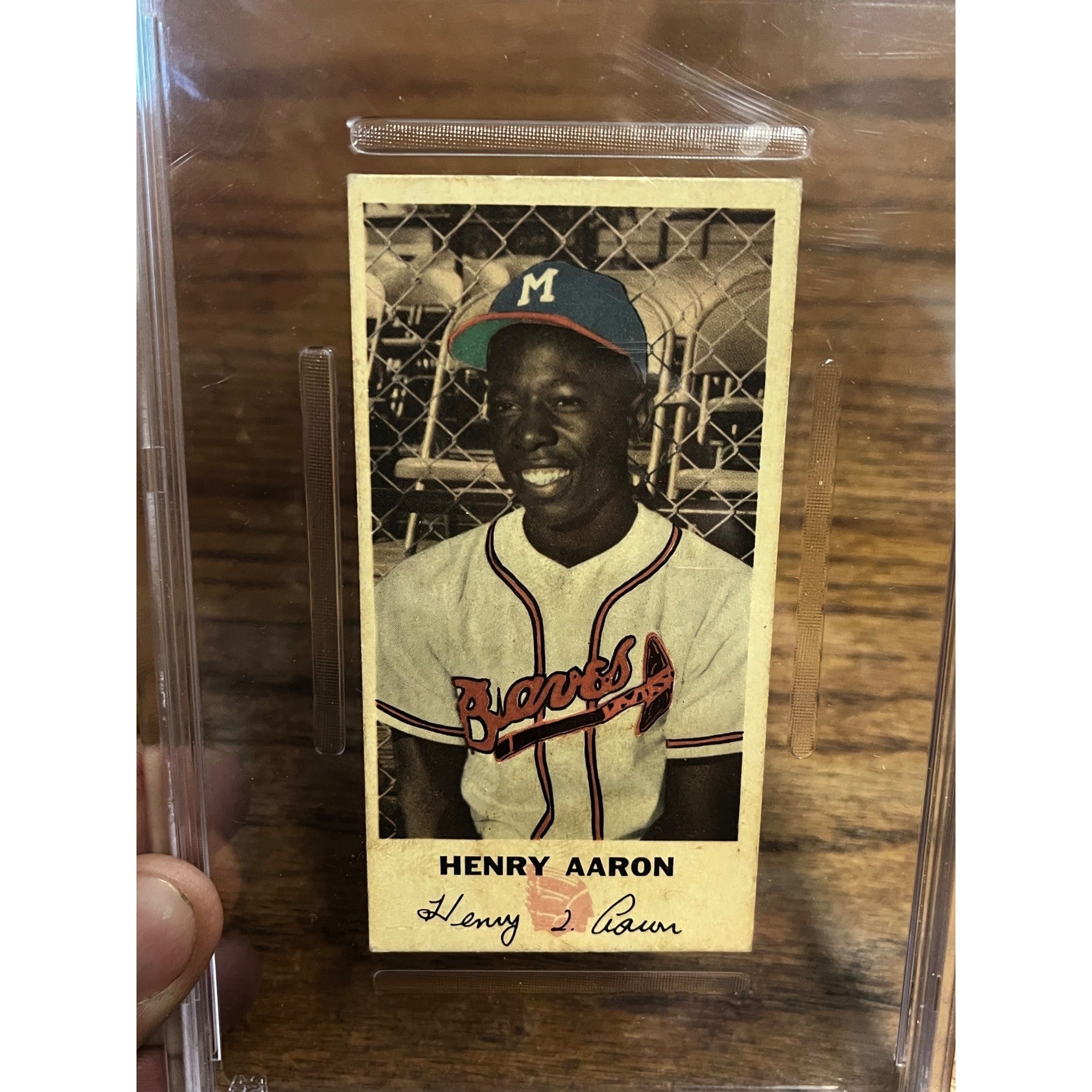 1954 Johnston Cookies Henry Hank Aaron -- #5 Milwaukee Braves -- PSA 4.5 VG-EX+