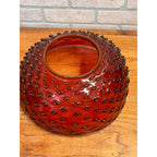 Hobbs Victorian Hobnail Dewdrop Cranberry Hanging Library Oil Lamp Shade 13.75"