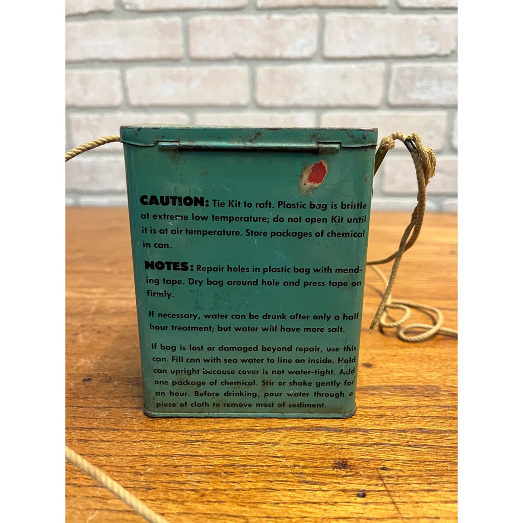 RARE WWII Army Air Forces DRINKING WATER KIT USAF - Opened - Survival Kit
