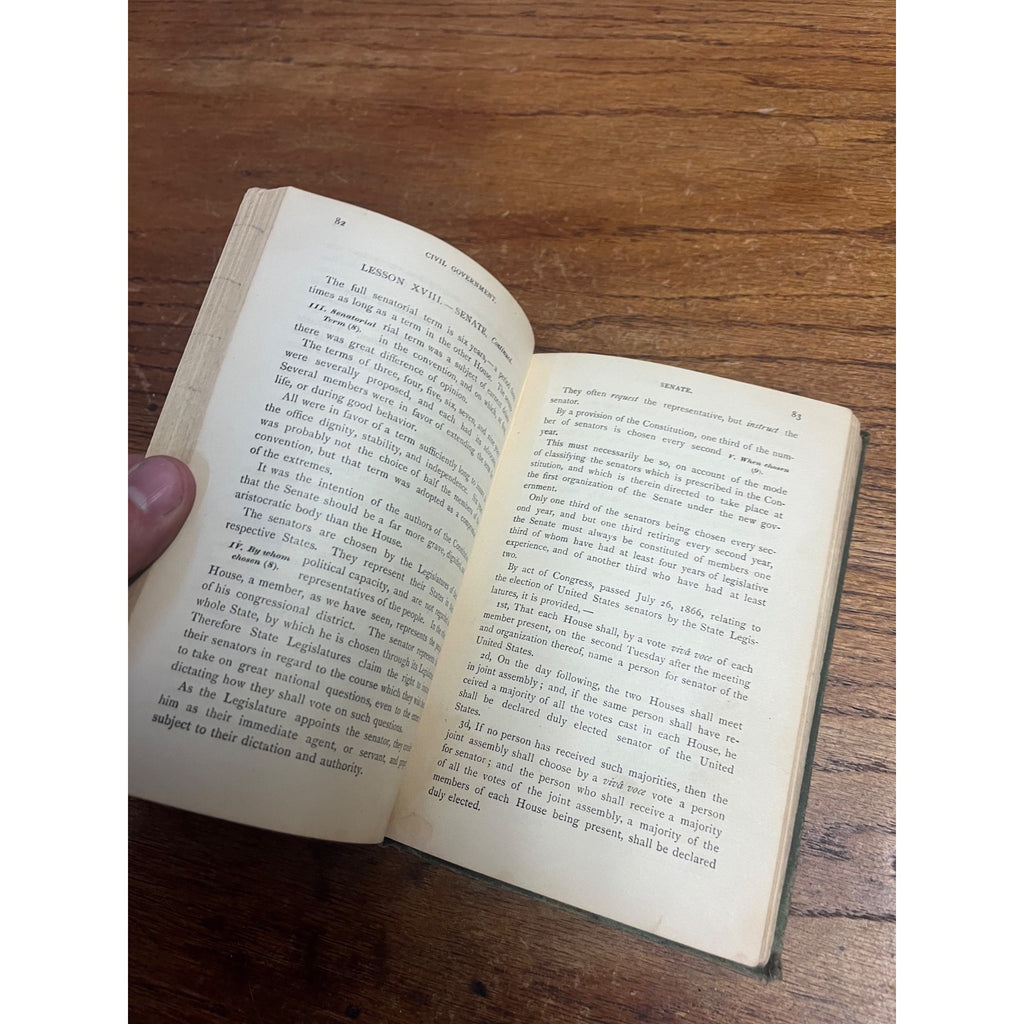 Shorter Course In Civil Government Wisconsin Edition By Calvin Townsend Hardcover 1894 American Book Company Civics