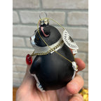 Smithsonian Institution Blown Glass Hand Painted Fat Cat Christmas Ornament (3)