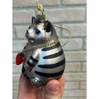 Smithsonian Institution Blown Glass Hand Painted Fat Cat Christmas Ornament (3)