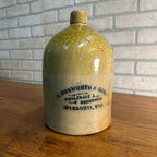 Antique Bosworth & Sons Druggists Milwaukee Wis Stoneware Two-Tone Jug