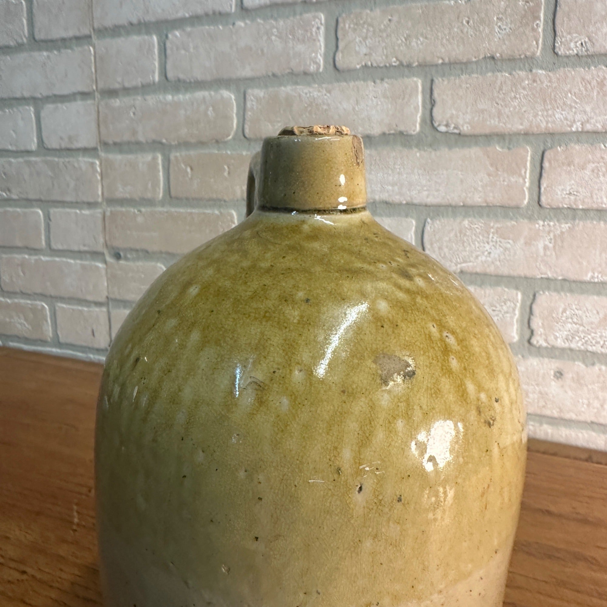Antique Bosworth & Sons Druggists Milwaukee Wis Stoneware Two-Tone Jug