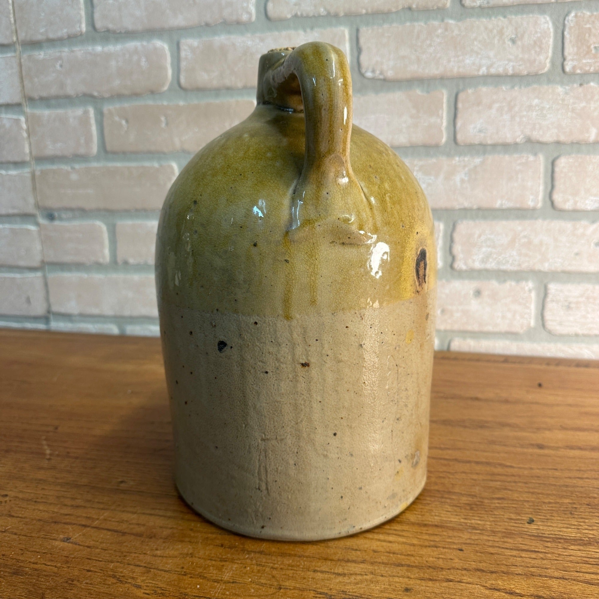 Antique Bosworth & Sons Druggists Milwaukee Wis Stoneware Two-Tone Jug