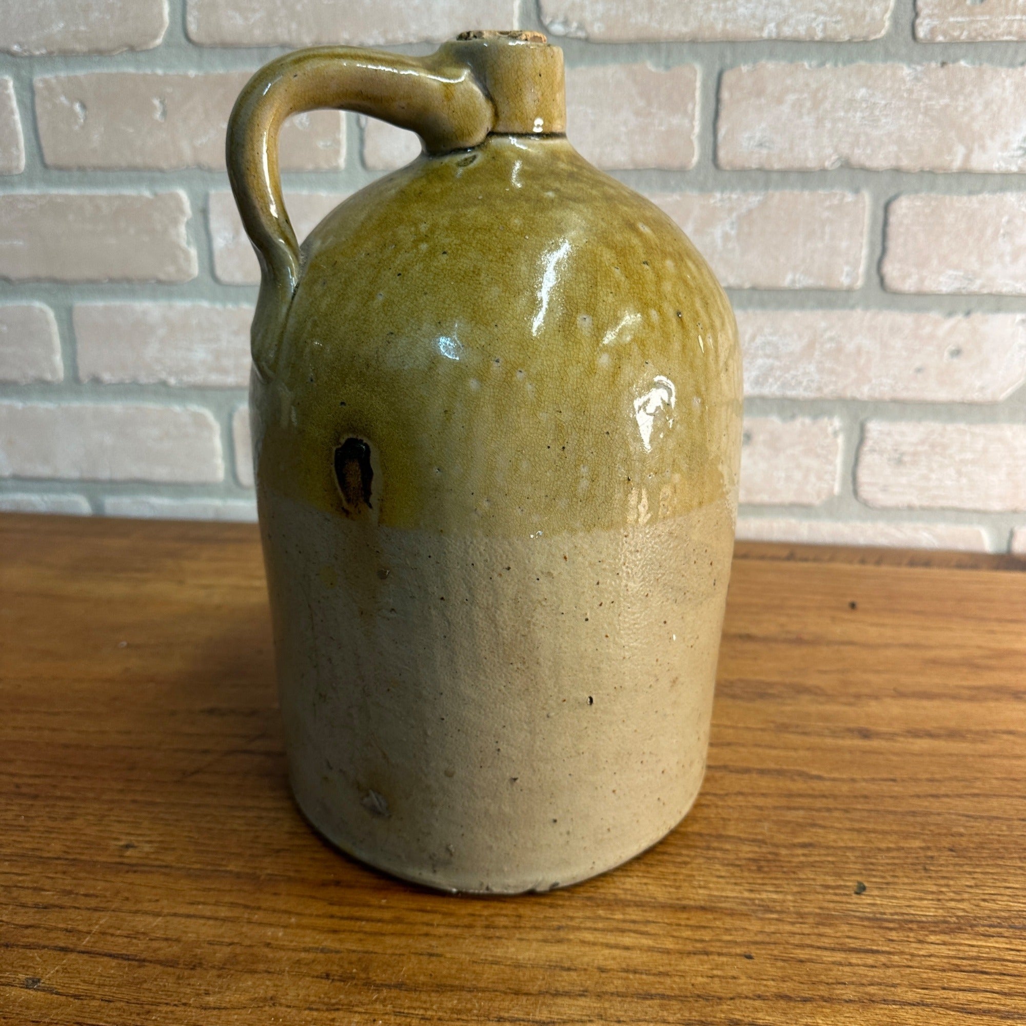 Antique Bosworth & Sons Druggists Milwaukee Wis Stoneware Two-Tone Jug