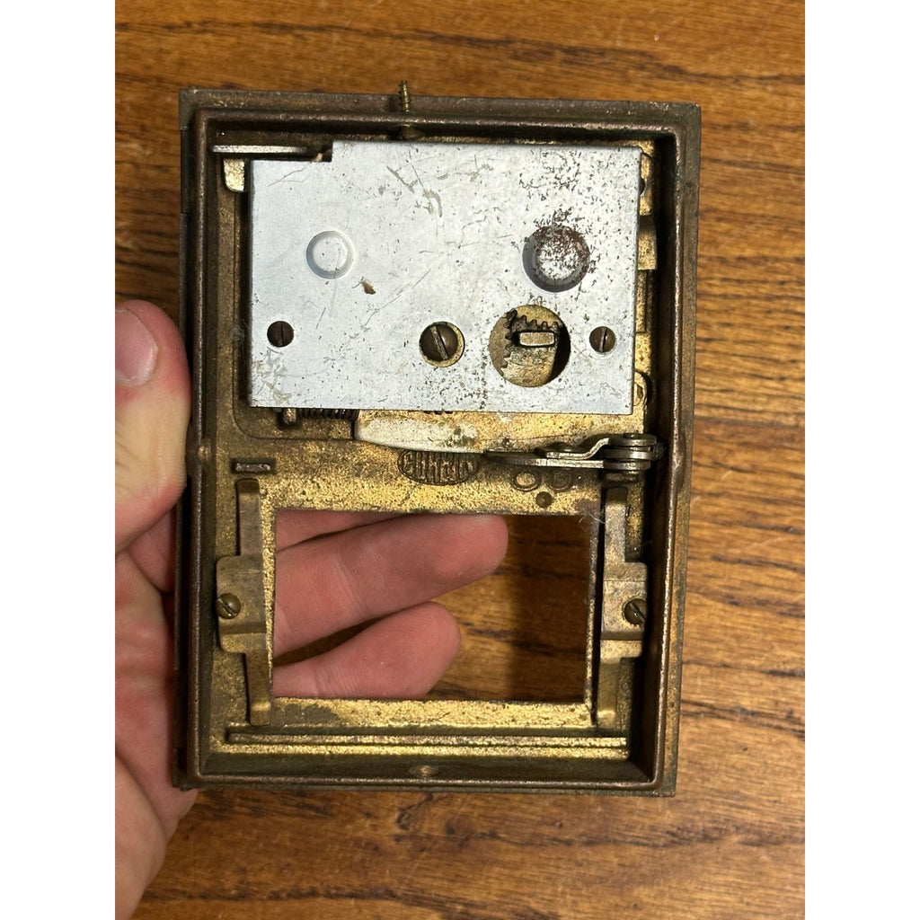 Antique Solid Brass US Post Office Eagle Box Door Corbin 2 Dial Combination USPS