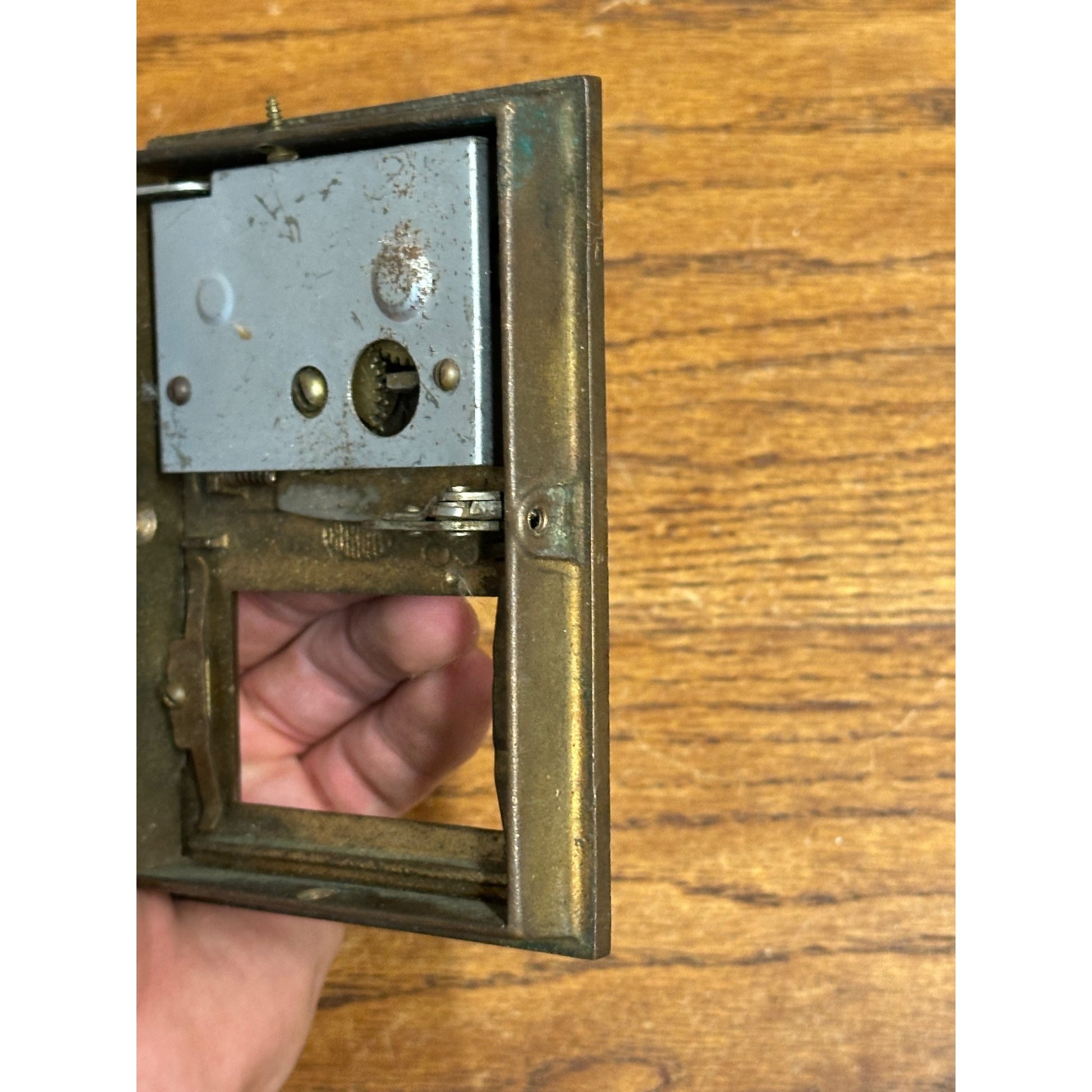 Antique Solid Brass US Post Office Eagle Box Door Corbin 2 Dial Combination USPS
