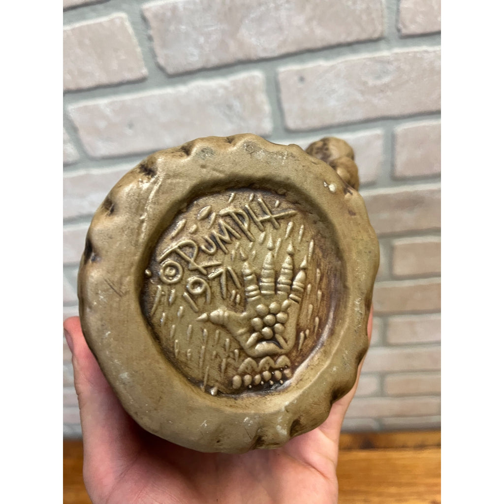 Jim Rumph Vintage Studio Pottery 1971 Satyr Nymph Ceramic Tankard Stein Mug