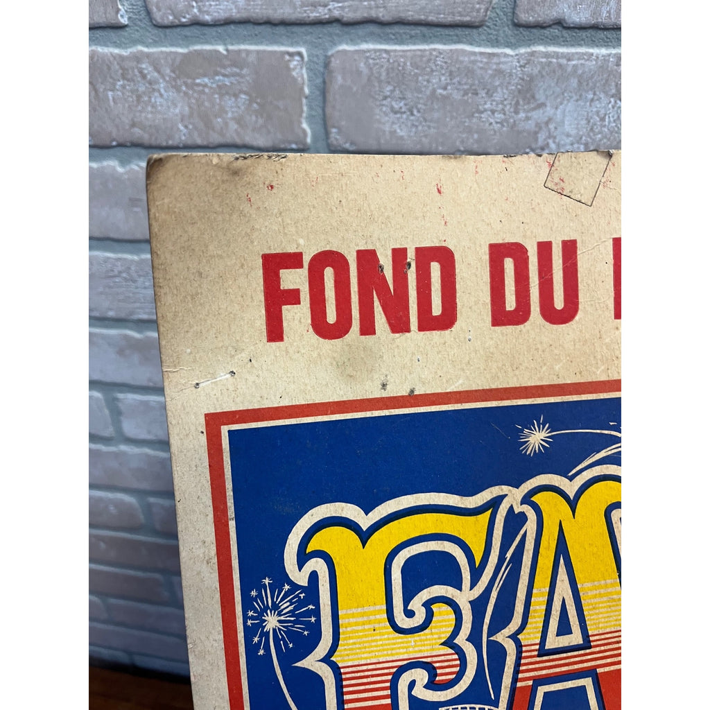 Vintage 1970s Fond du Lac County Fair Poster Promo Ad Sign