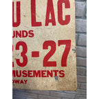 Vintage 1970s Fond du Lac County Fair Poster Promo Ad Sign