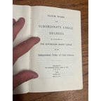 1909 Antique Odd Fellows Edition 1931, IOOF Book ""Floor Work for Subordinate Lodge Degrees