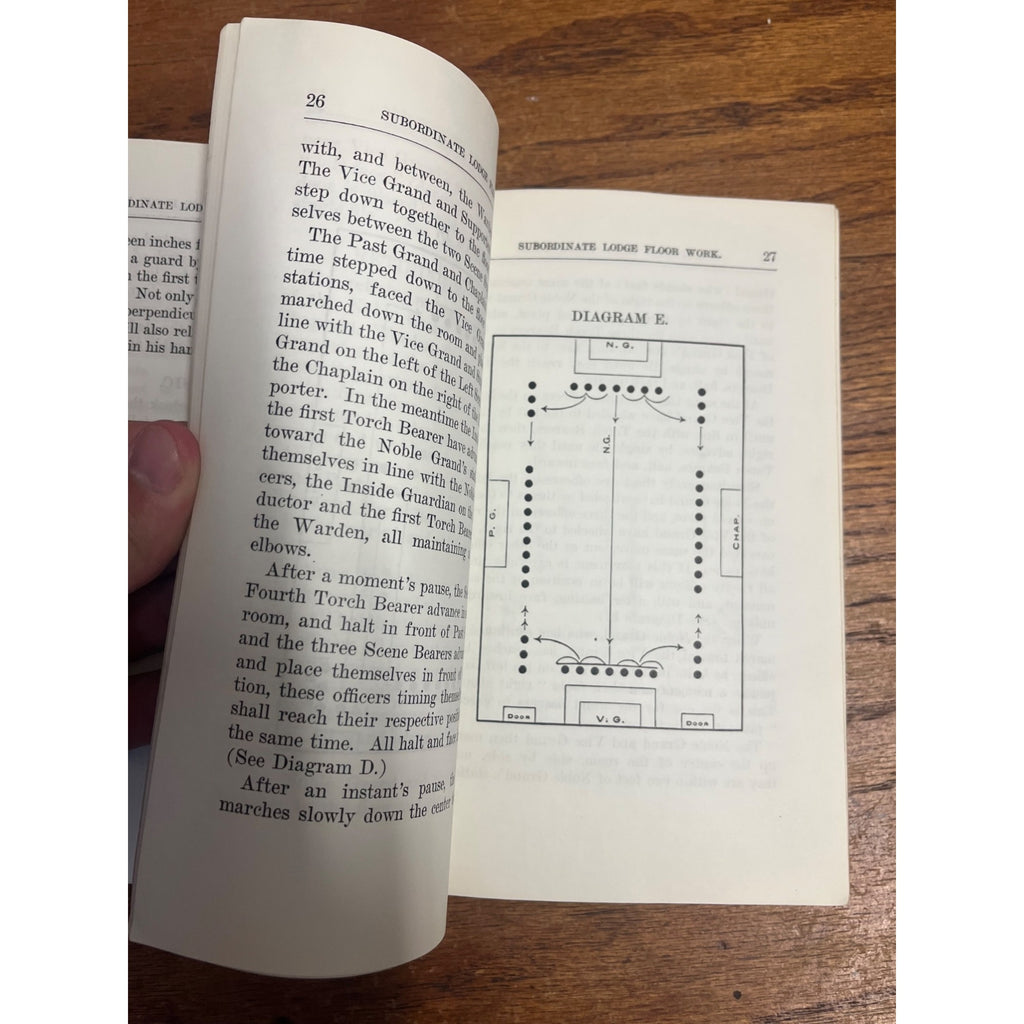 1909 Antique Odd Fellows Edition 1931, IOOF Book ""Floor Work for Subordinate Lodge Degrees
