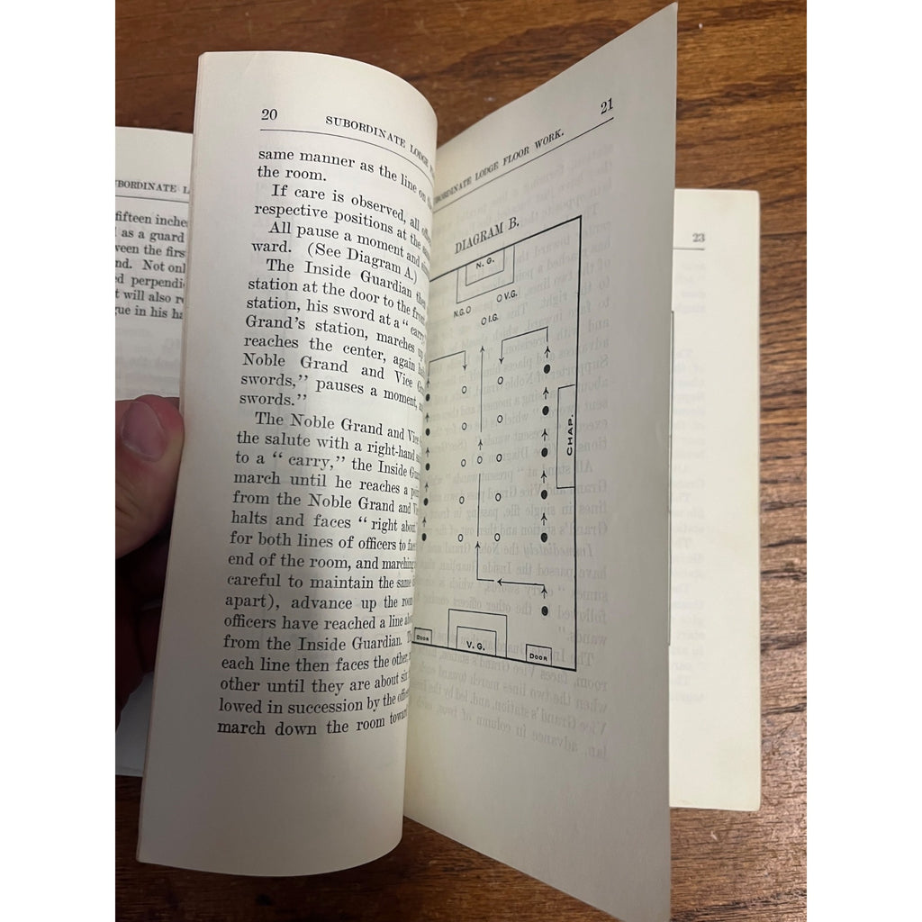 1909 Antique Odd Fellows Edition 1931, IOOF Book ""Floor Work for Subordinate Lodge Degrees
