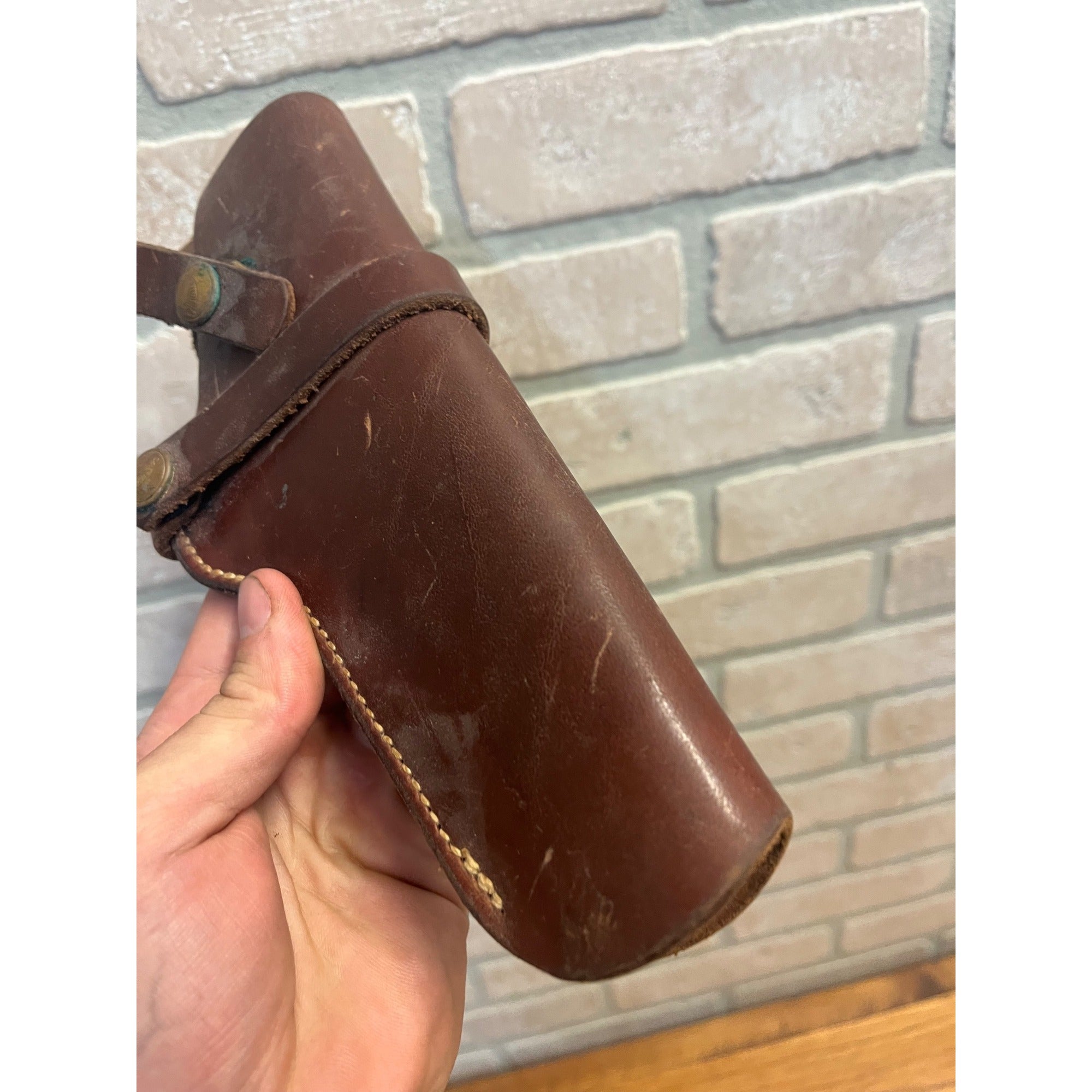 Vintage Hunter 1100-5 Leather Holster Semi Auto Pistol Holster RH Snap Belt Colt