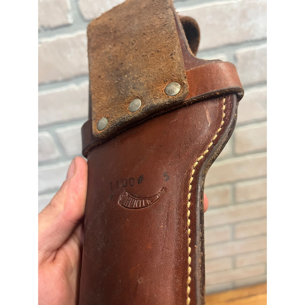 Vintage Hunter 1100-5 Leather Holster Semi Auto Pistol Holster RH Snap Belt Colt