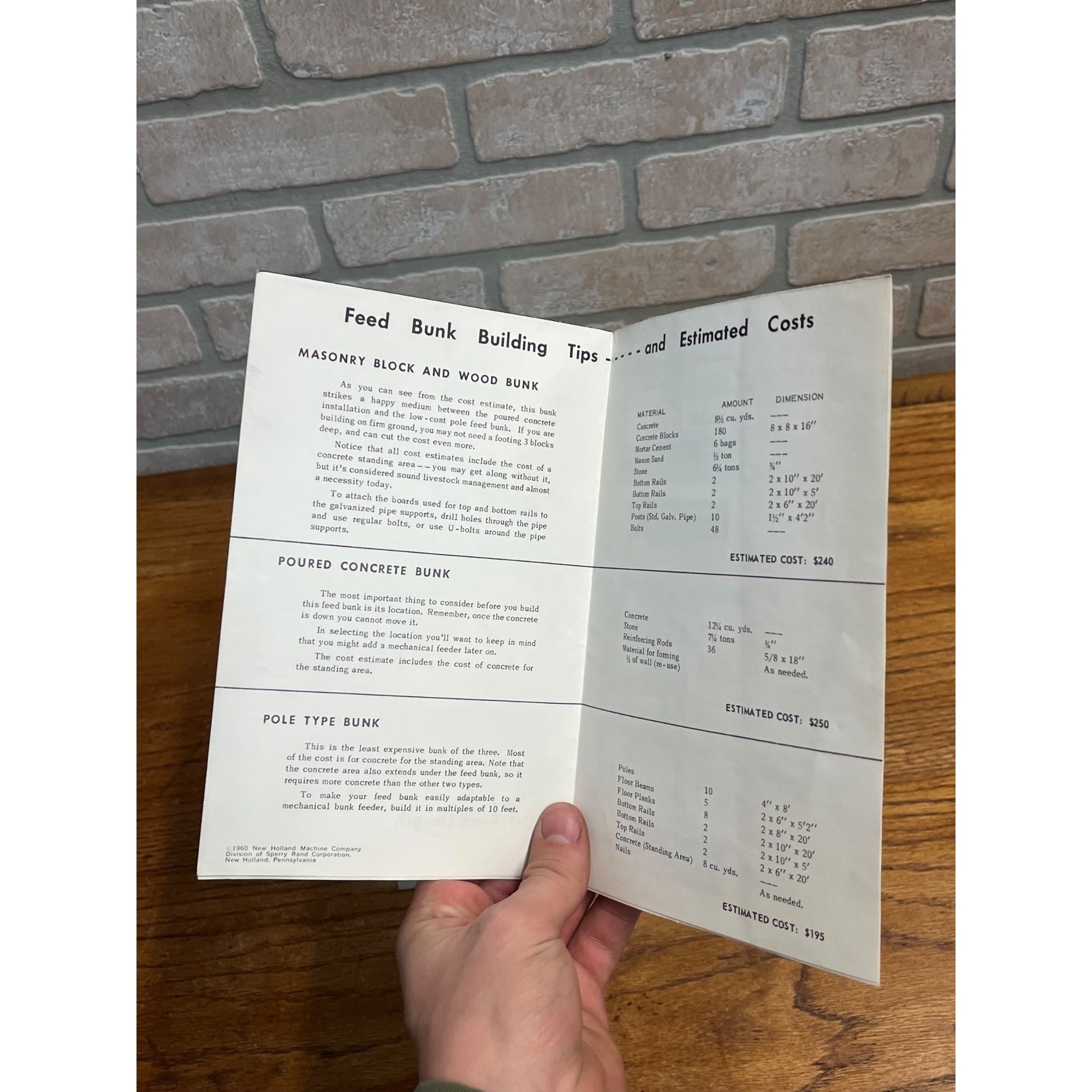 Vintage New Holland Farm Sale Brochures Feed Bunks 131 Bale Carrier 155 Elevator