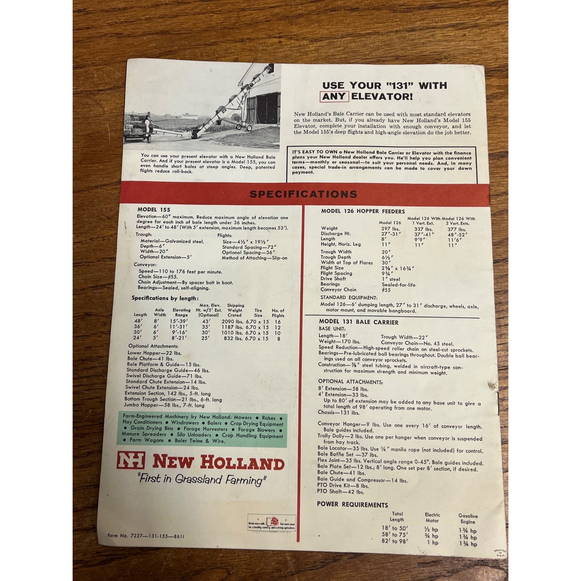 Vintage New Holland Farm Sale Brochures Feed Bunks 131 Bale Carrier 155 Elevator
