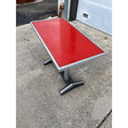 Vintage 1950s French Bistro Table Cafe Coffee Mid-Century Diner Dinette Small MCM Red