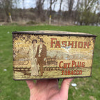 Fashion Cut Plug Empty Tobacco Tin Lunch Box Style Missing Handle