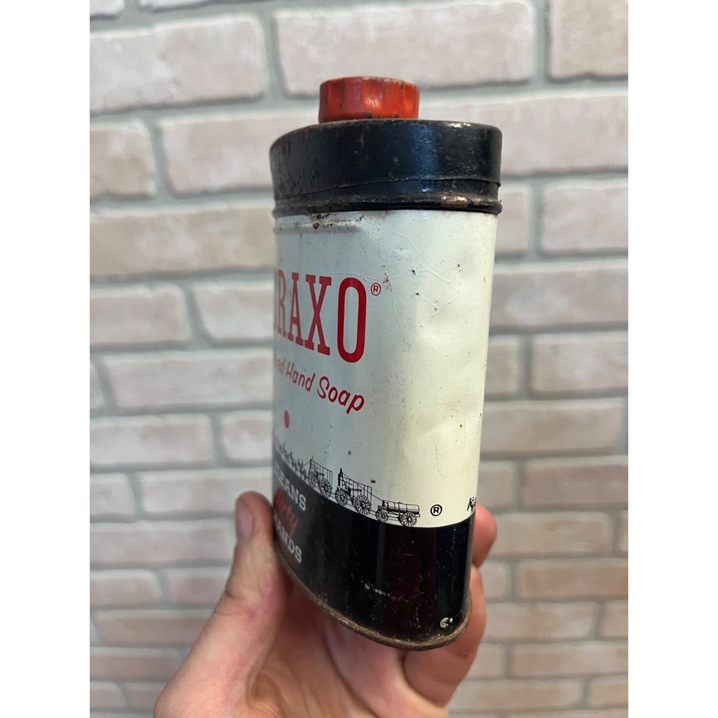 Vintage Boraxo Powered Hand Soap 20 Mule Team Advertising Empty Tin Can