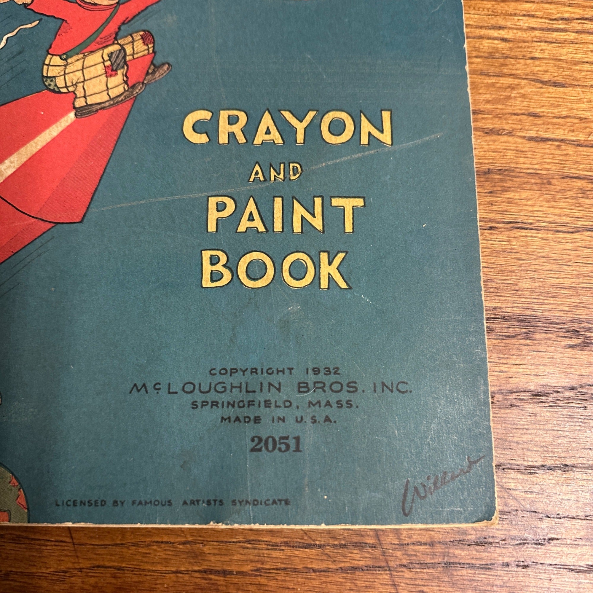1932 Moon Mullins Crayon And Paint Book By Frank Willard Mc Loughlin #2051