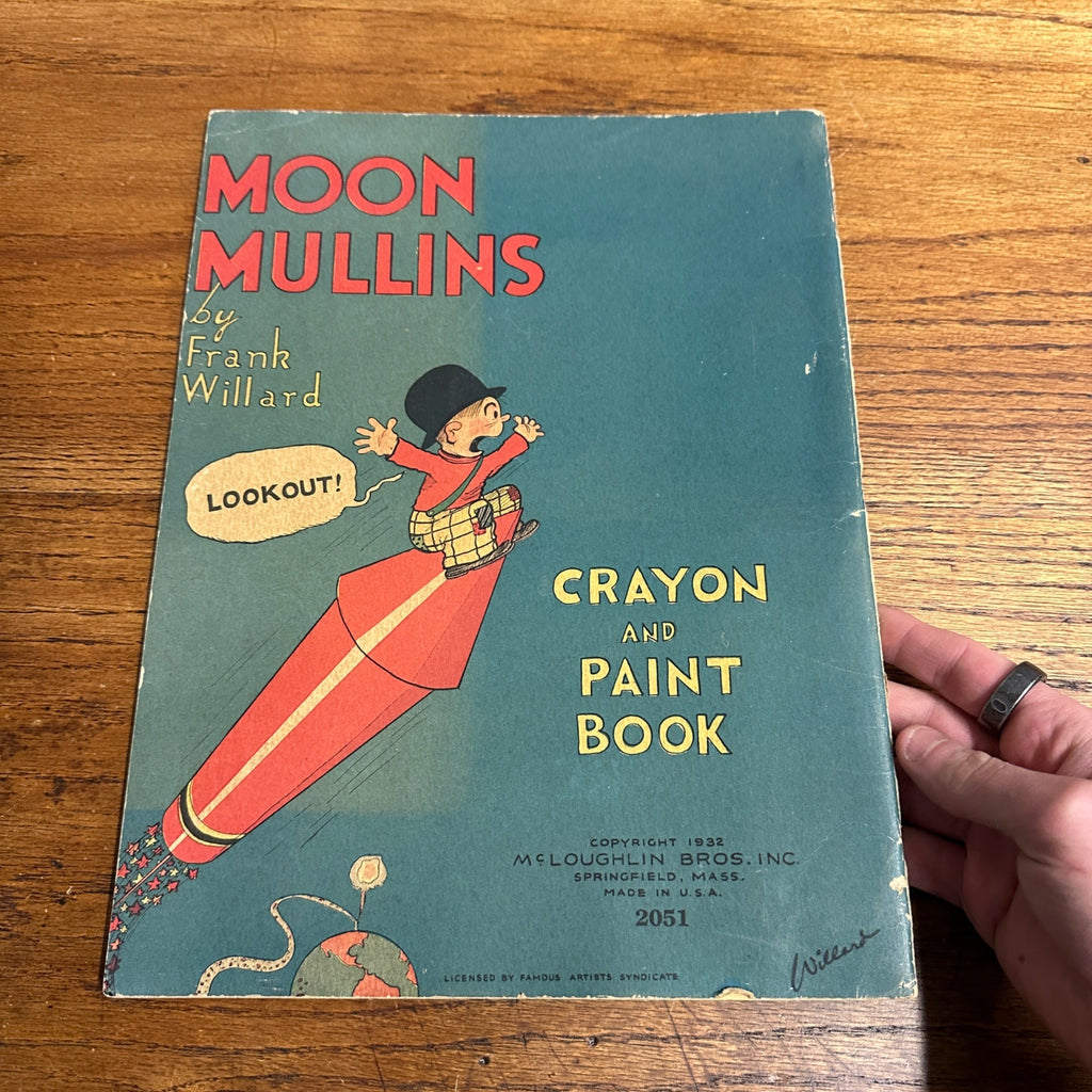 1932 Moon Mullins Crayon And Paint Book By Frank Willard Mc Loughlin #2051