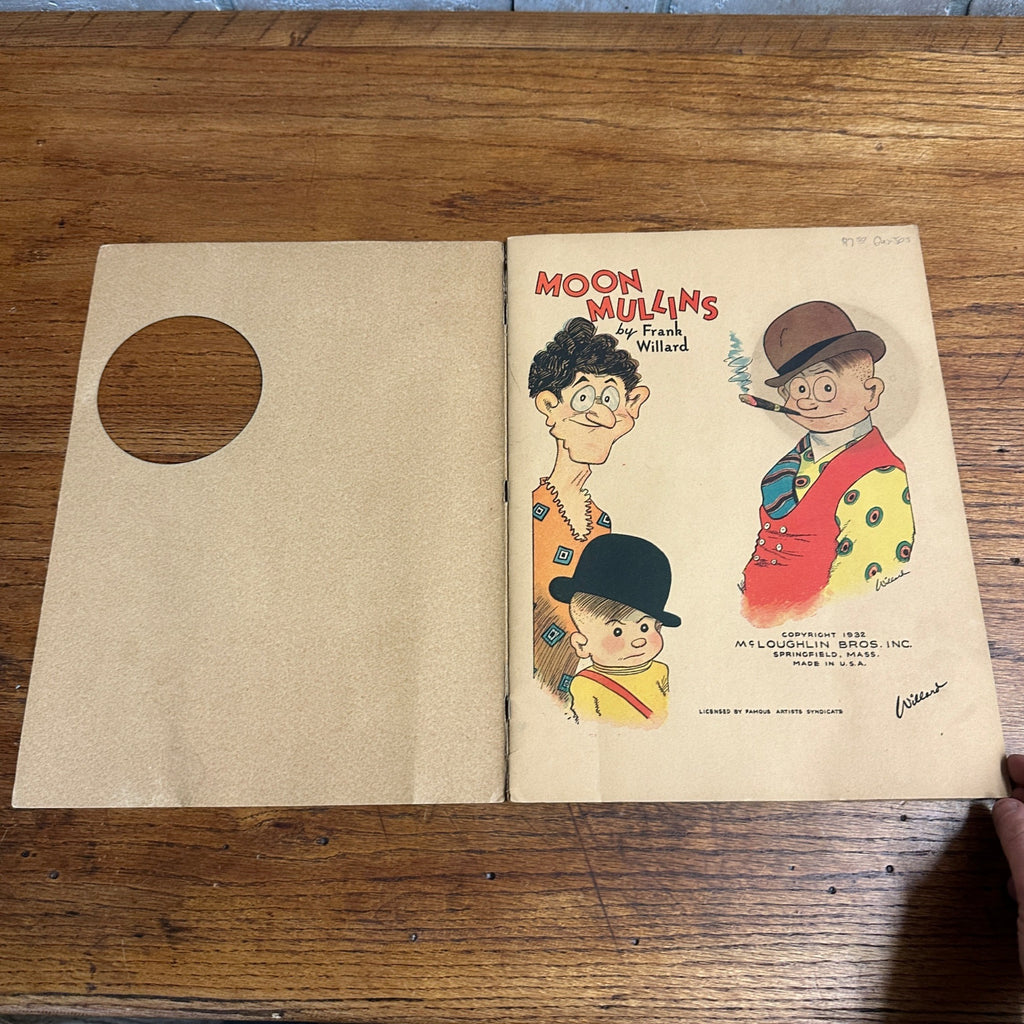 1932 Moon Mullins Crayon And Paint Book By Frank Willard Mc Loughlin #2051