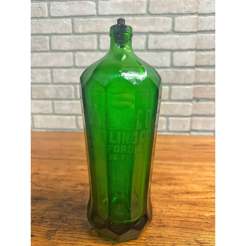 Vintage 1930s NEHI Cola Seltzer Bottle Rockford Illinois Emerald Green Soda Advertising