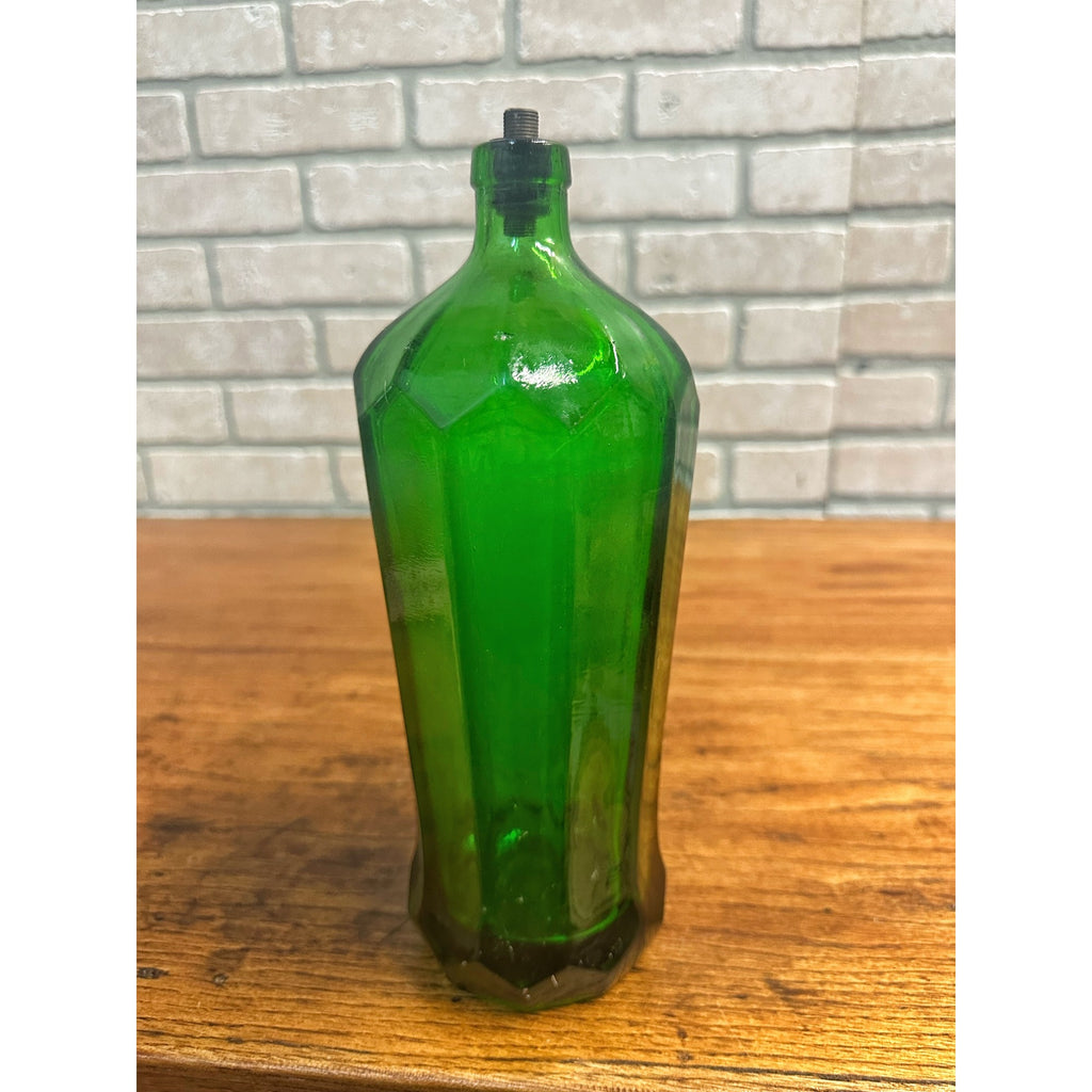 Vintage 1930s NEHI Cola Seltzer Bottle Rockford Illinois Emerald Green Soda Advertising