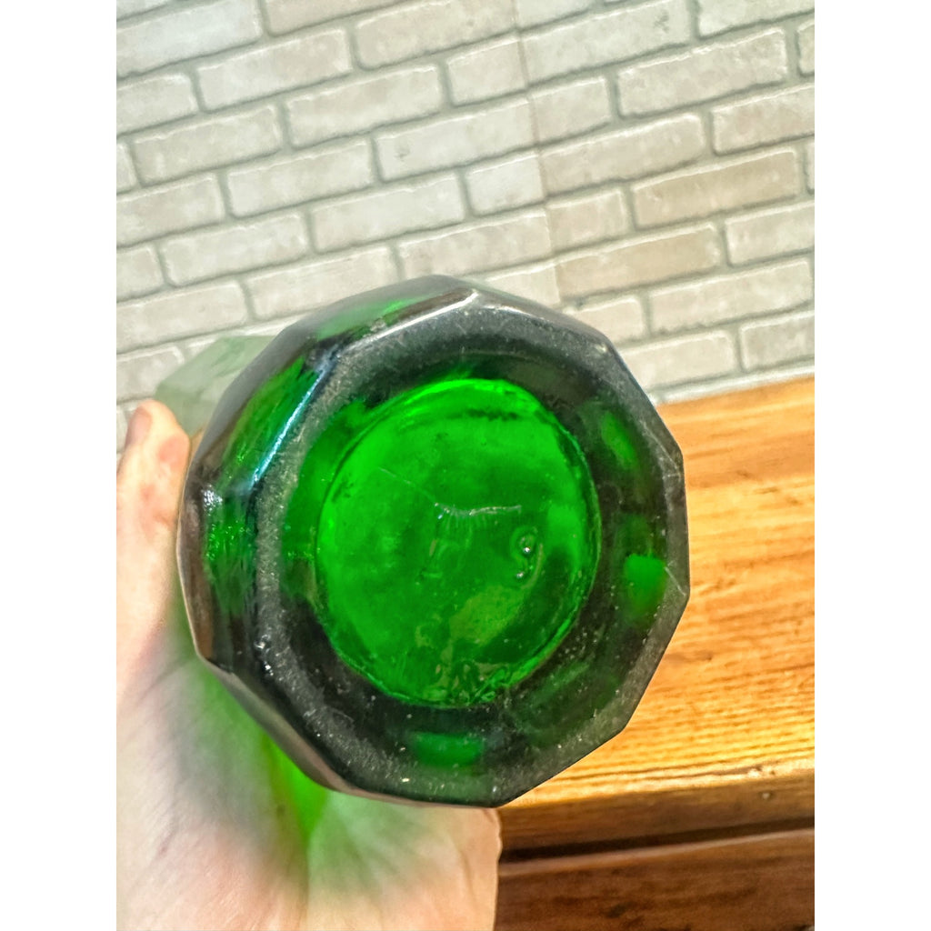 Vintage 1930s NEHI Cola Seltzer Bottle Rockford Illinois Emerald Green Soda Advertising