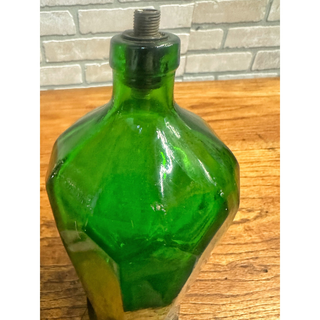 Vintage 1930s NEHI Cola Seltzer Bottle Rockford Illinois Emerald Green Soda Advertising