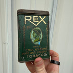 Vintage Rex Tobacco Spaulding & Merrick’s Ligget & Myers Tobacco Co Pocket Tin