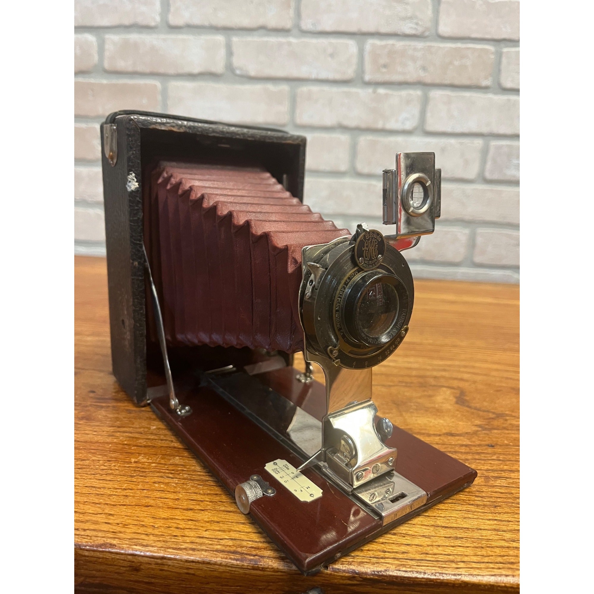 Vintage Kodak Premo Pocket C Red Bellows Folding Camera 3-A - Untested