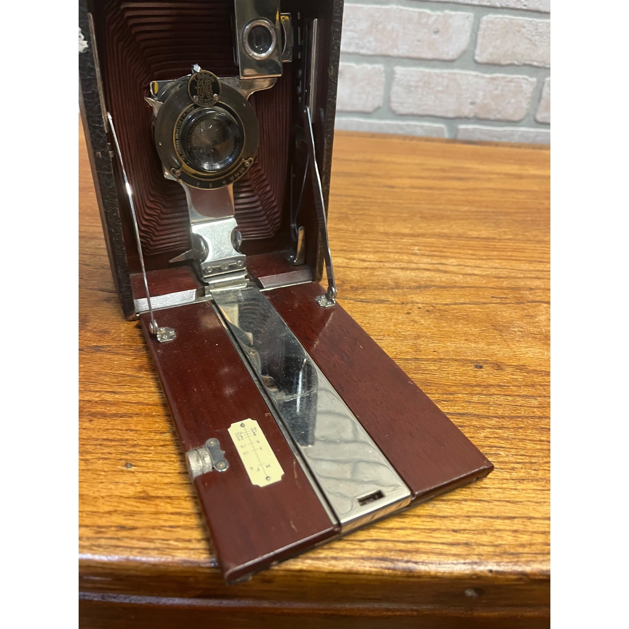 Vintage Kodak Premo Pocket C Red Bellows Folding Camera 3-A - Untested