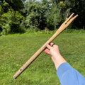Vintage Wooden Hay Fork Handle Rustic Patina Handcrafted Primitive Tool Farm 1900s